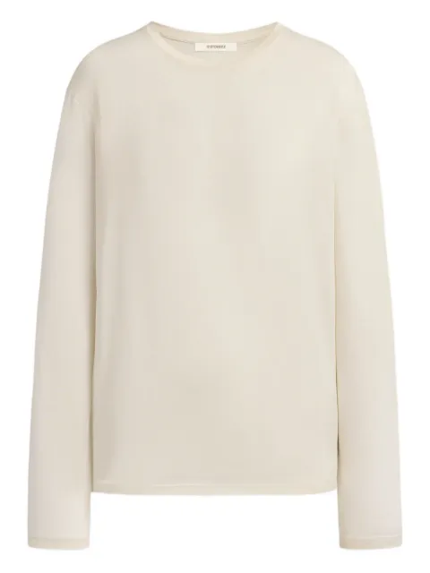 12 STOREEZ long-sleeve jersey top White 131579