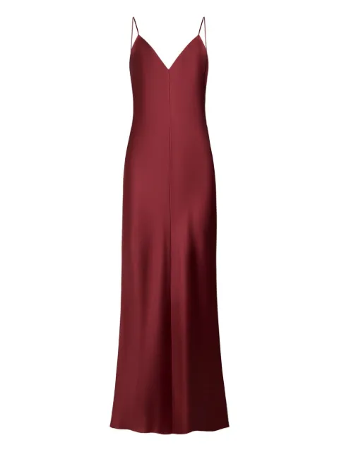 12 STOREEZ spaghetti-strap silk dress Red 132938