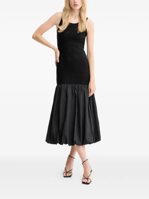 Bardot floral-pattern midi dress Black 59988DB