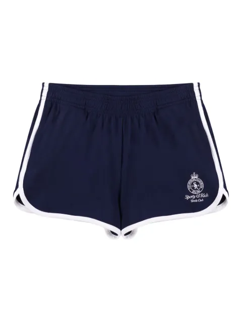 Sporty & Rich logo-embroidered shorts Blue SH050621304BL1072