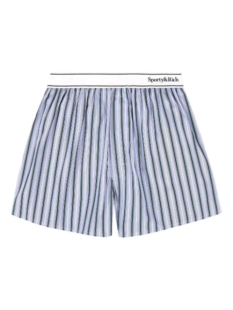 Sporty & Rich Serif striped boxer shorts Blue SH015621300MU022