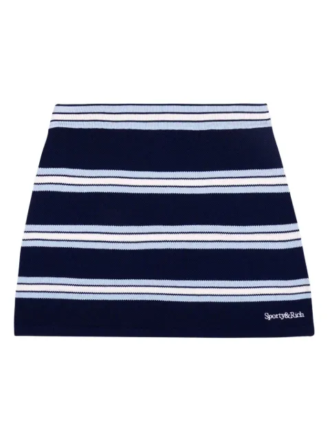 Sporty & Rich striped mini skirt Blue SK016621300BL1212
