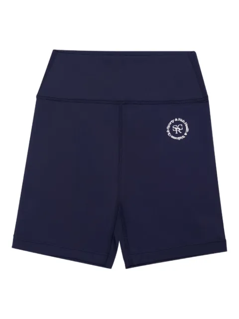 Sporty & Rich logo-print cycling shorts Blue SH003621305BL1062