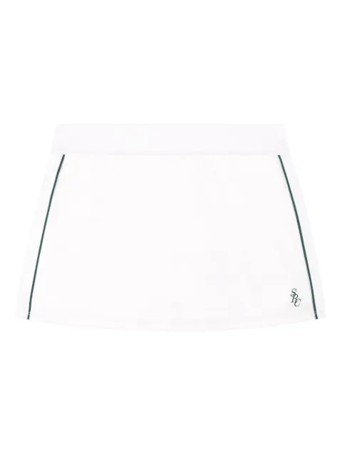 Sporty & Rich side-stripe mini skirt White SK004621302WH272