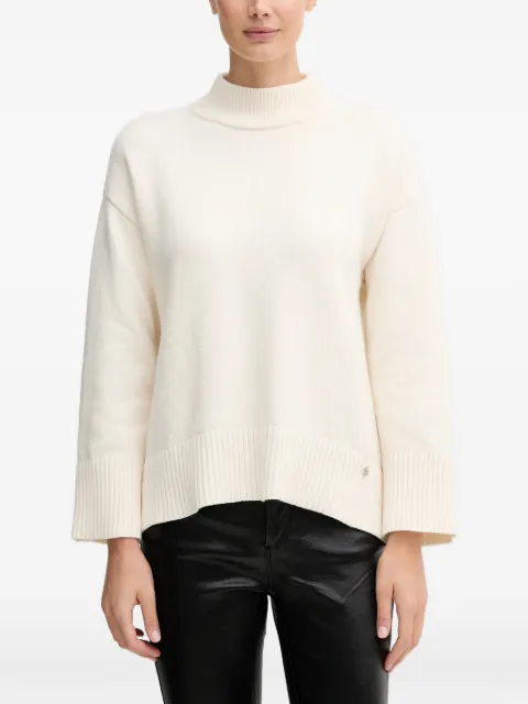 DKNY Ribbed high-neck sweater Neutrals DJ5R0889