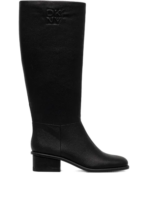 DKNY embossed-logo knee-high boots Black K3533943