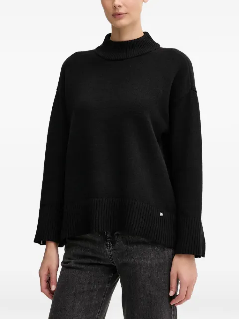 DKNY ribbed funnel-neck knitwear Black DJ5R0889