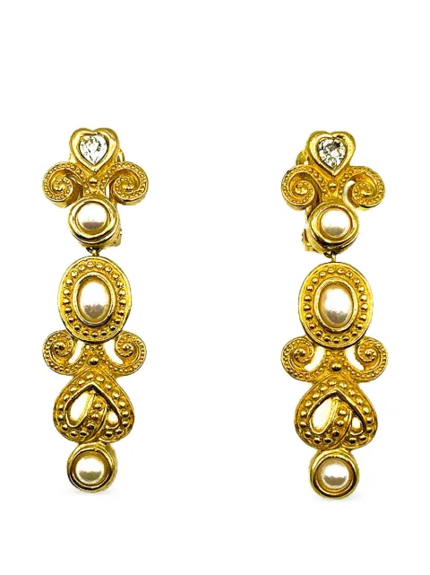 Christian Dior Pre-Owned 1980s Etruscan-inspired drop earrings Gold DIORETRUSCERG