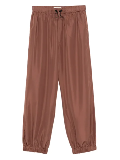 Qasimi drawstring track pants Brown AW25TRS01