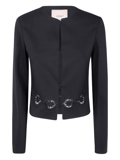 TWINSET lace-insert jacket Black 252TP2100