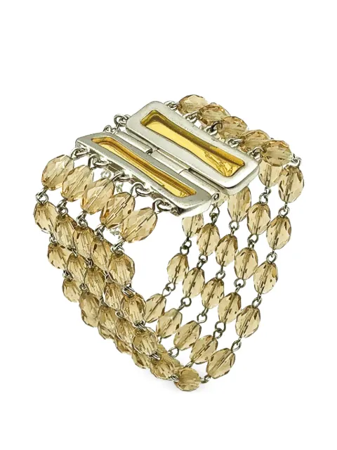 Givenchy Pre-Owned 1990s multi-row Citrine glass bracelet Silver JGJGIVCITRINBLT