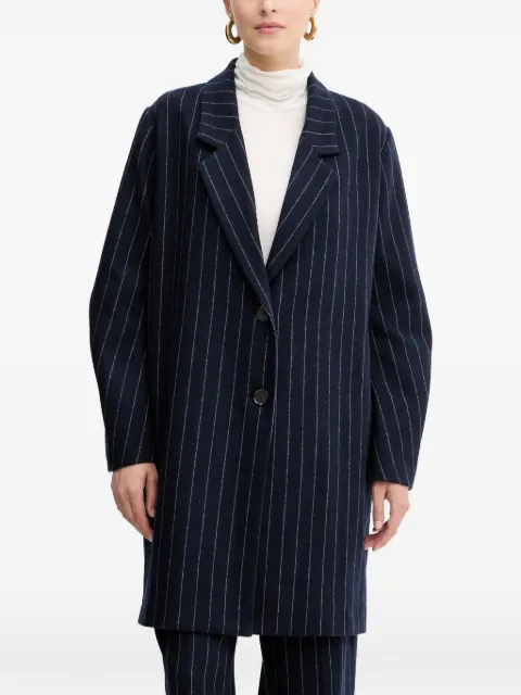 Liviana Conti Richard pinstripe button coat Blue F5WL42