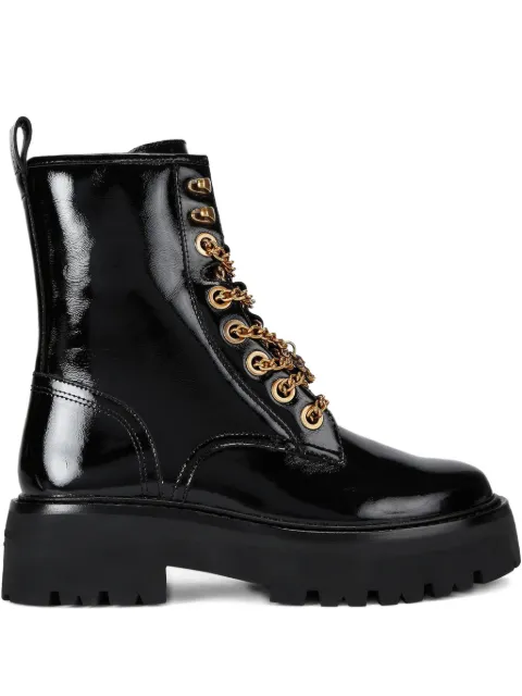 Kurt Geiger London Matilda Charm patent leather boots Black 4993600109