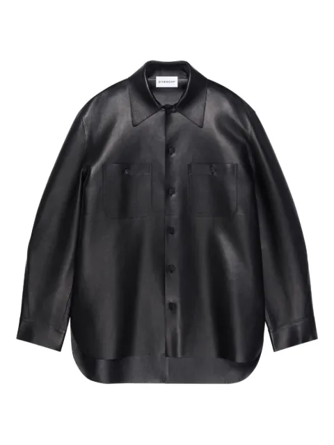 Givenchy leather shirt jacket Black BM01DA61TK001