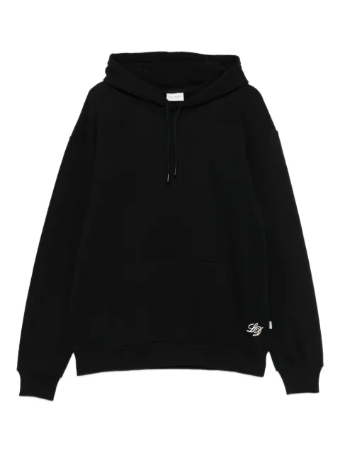 Les Deux logo-embroidered pouch-pocket hoodie Black 1000476