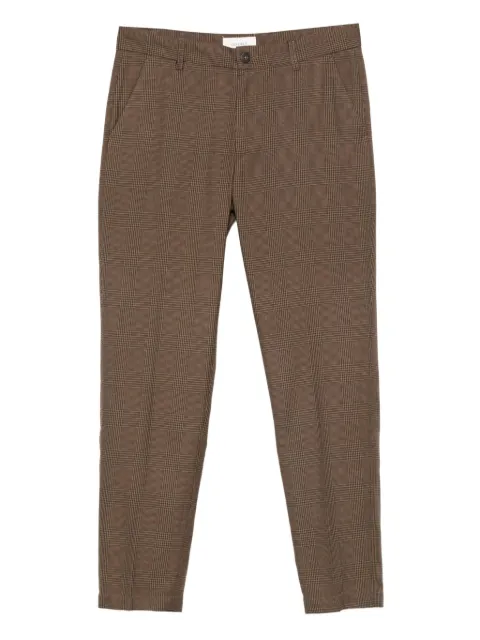 Les Deux checked houndstooth trousers Brown 1000519