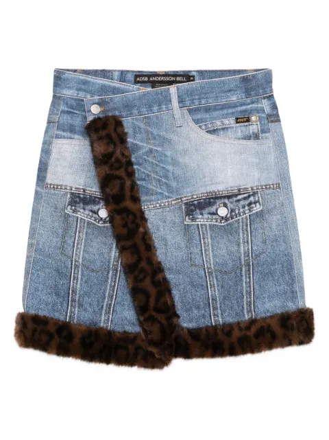 Andersson Bell fur-edge denim skirt Blue APA863W