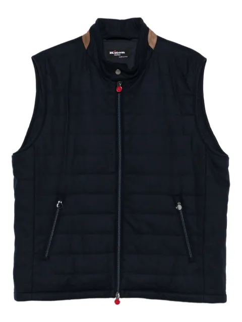 Kiton quilted vest Blue UW2198V0425H02007