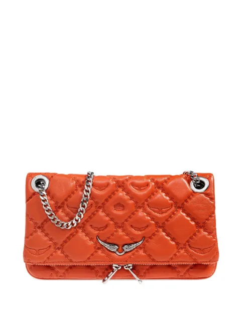 Zadig&Voltaire Rock II quilted monogram shoulder bag Orange LWBA04053