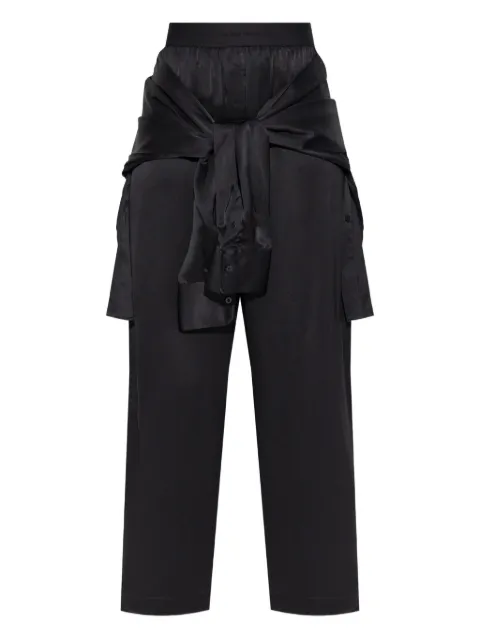 Alexander Wang knotted-detail silk pants Black 4WC4254934001