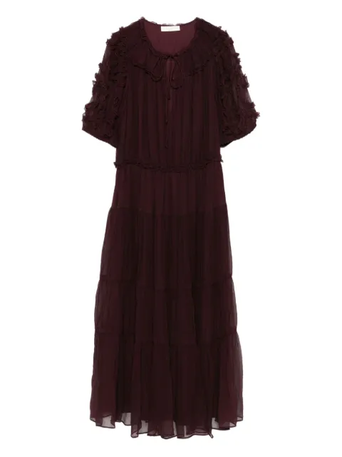 Ulla Johnson ruffled tiered dress Red FA250123