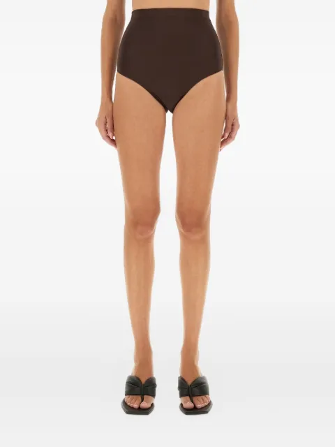 Rick Owens Lilies high-waist mini shorts Brown LI02E3391JCVS54