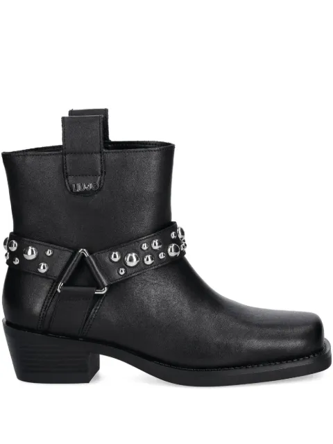 LIU JO studded-strap boots Black SF5047P010222222