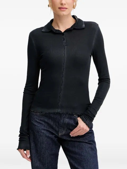 Patrizia Pepe raised-seam polo top Black 8M1723J327