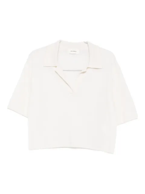 Lisa Yang polo-collar T-shirt Neutrals 2025103CR