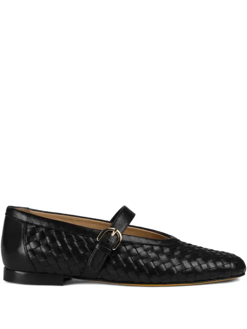 Doucal's woven-leather buckle ballet flats Black DD8857MAENUF217NN00