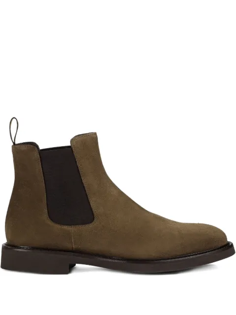 Doucal's suede elastic-sided boots Brown DU1343GENOUF009TC05