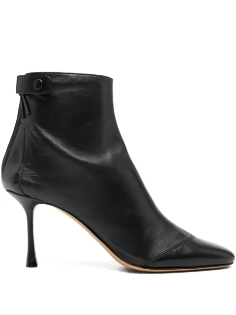 Francesco Russo 75mm leather zipped-back ankle boots Black R1B830N208300