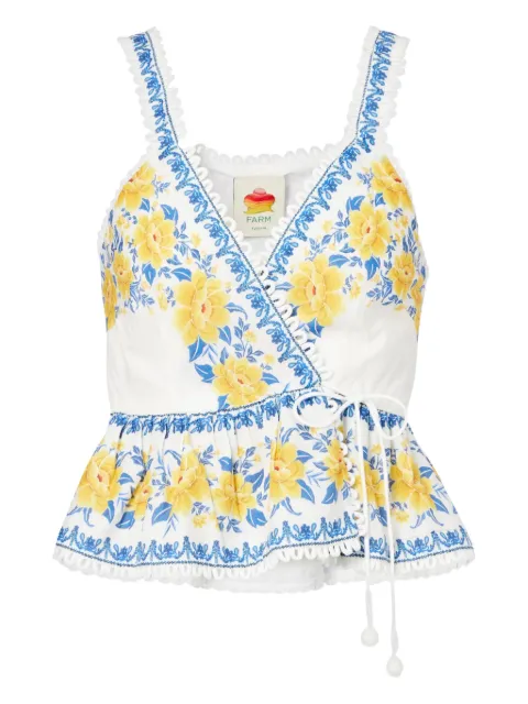 FARM Rio floral-print blouse White 336219