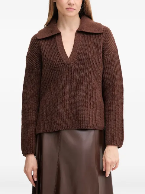 Barbour collared V-neck knitwear Brown LKN1675BR73