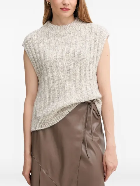 Barbour Anastasia ribbed sleeveless vest Neutrals LKN1664