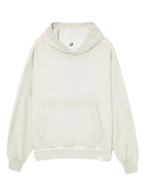 izzue appliqué-detail cotton hoodie Neutrals IZXSWM00202XPIVT