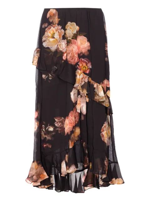 ZIMMERMANN floral-print ruffled skirt Black 5352SF251