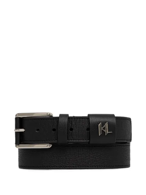 Karl Lagerfeld logo-appliqué belt Black 815300554451