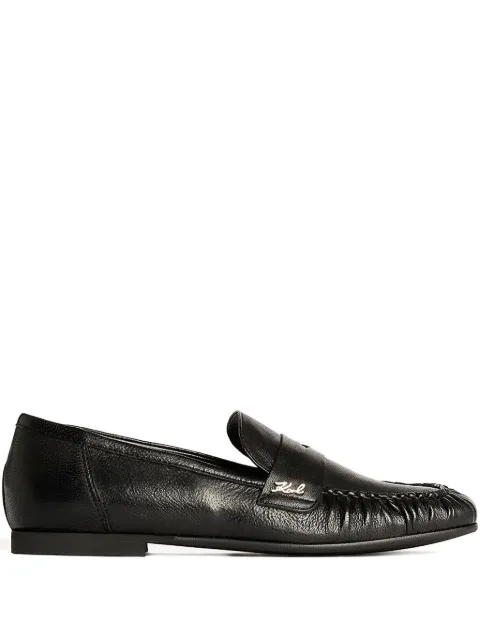 Karl Lagerfeld logo detail loafers Black KL41121