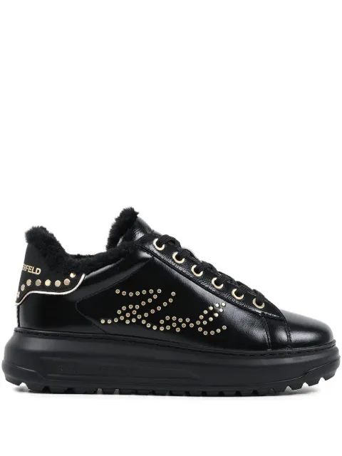Karl Lagerfeld KAPRI LUG leather sneakers Black KL67511