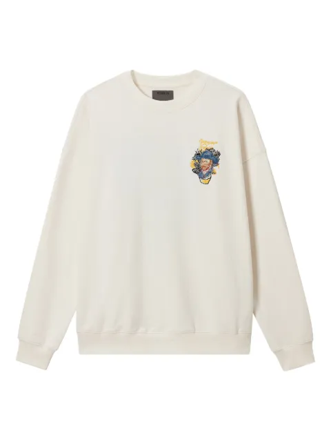Musium Div. Van Gogh embroidered sweatshirt Neutrals MMUSWM00961X