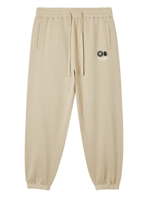 FINGERCROXX logo-patch cuffed track pants Neutrals FFXPTM01122X