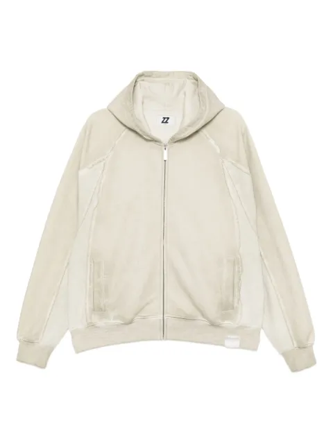 izzue logo-embroidered hoodie Neutrals IZXSWM00203X