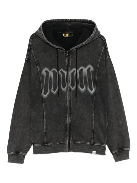 Mini Cream graphic-print hoodie Black 5FM503A