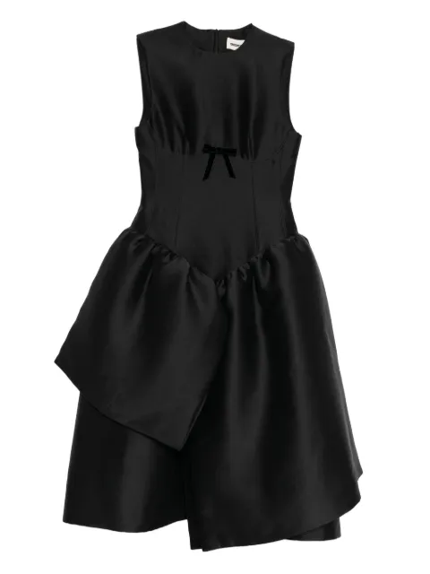 SHUSHU/TONG smocked-panel dress Black MWDEDR16SAT253