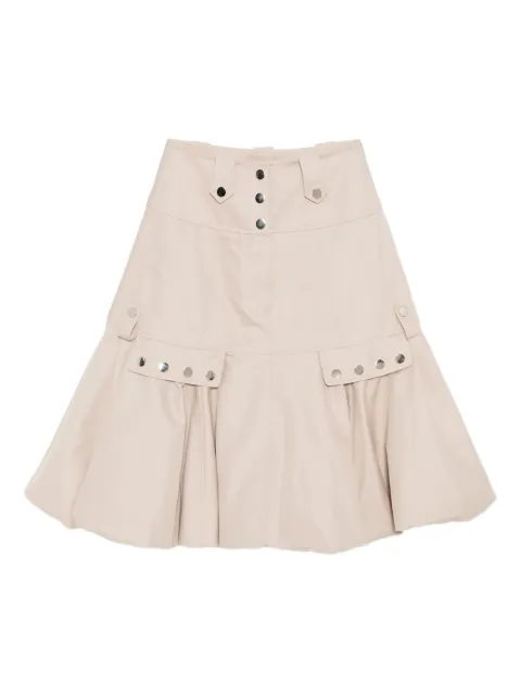 Rokh puffed-hem midi skirt Neutrals R2CA200