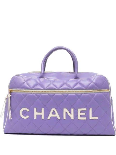 CHANEL Pre-Owned 1992 Weekend Duffel Overnight Duffle Tote Purple CHANELPURPLEDUFFELTOTE