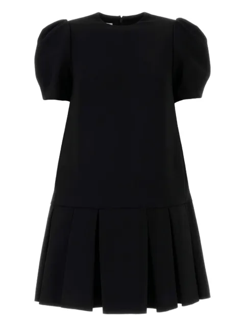 Moschino puff-sleeve pleated mini dress Black J04465424