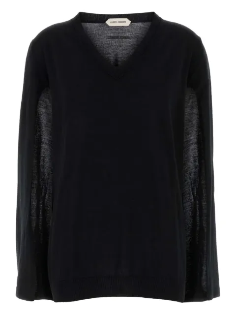 Alberta Ferretti V-neck sweater Black A09156606