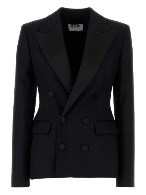 Moschino double-breasted wool blazer Black A05035417